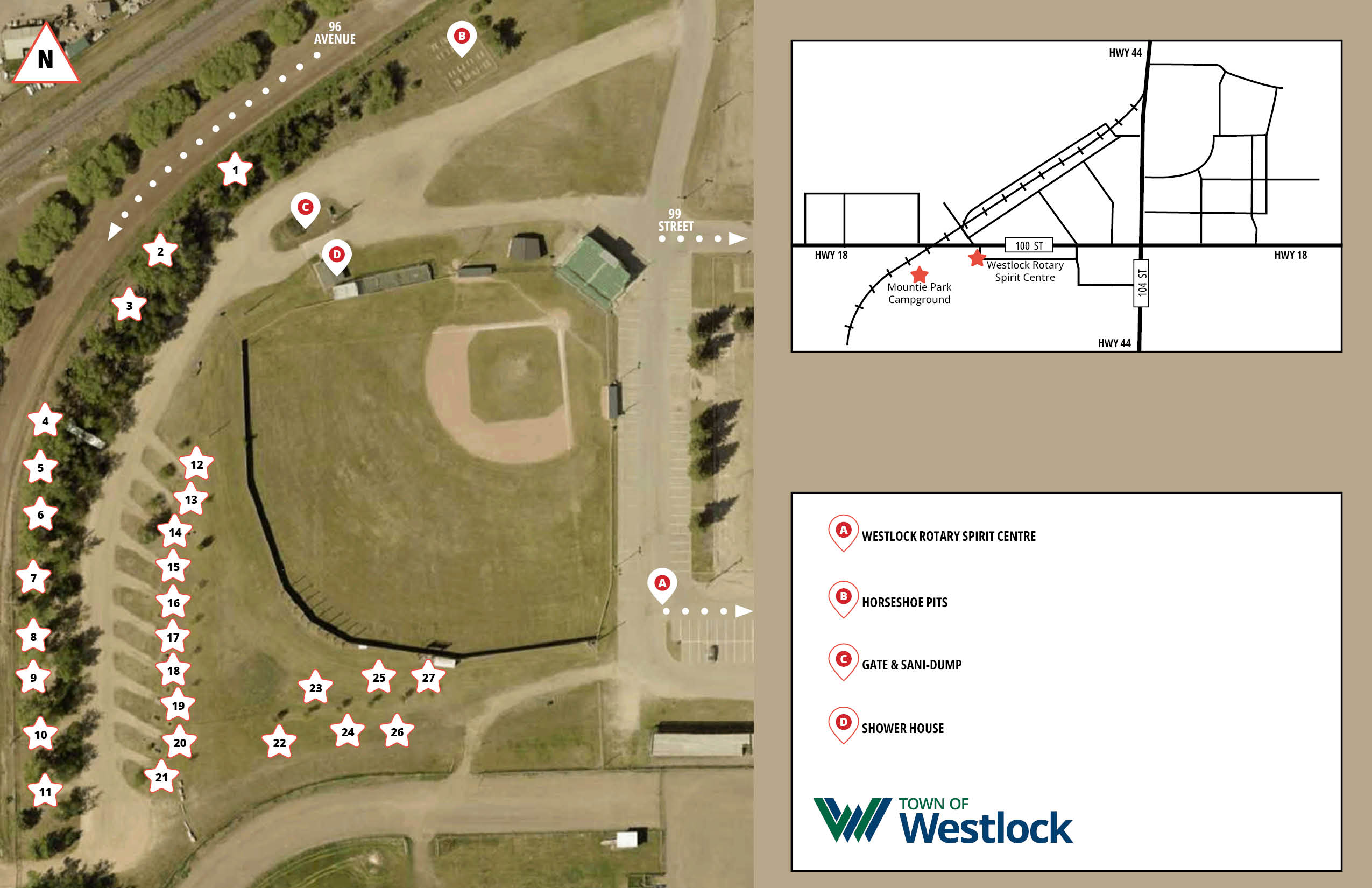 Mountie Park Campground Map