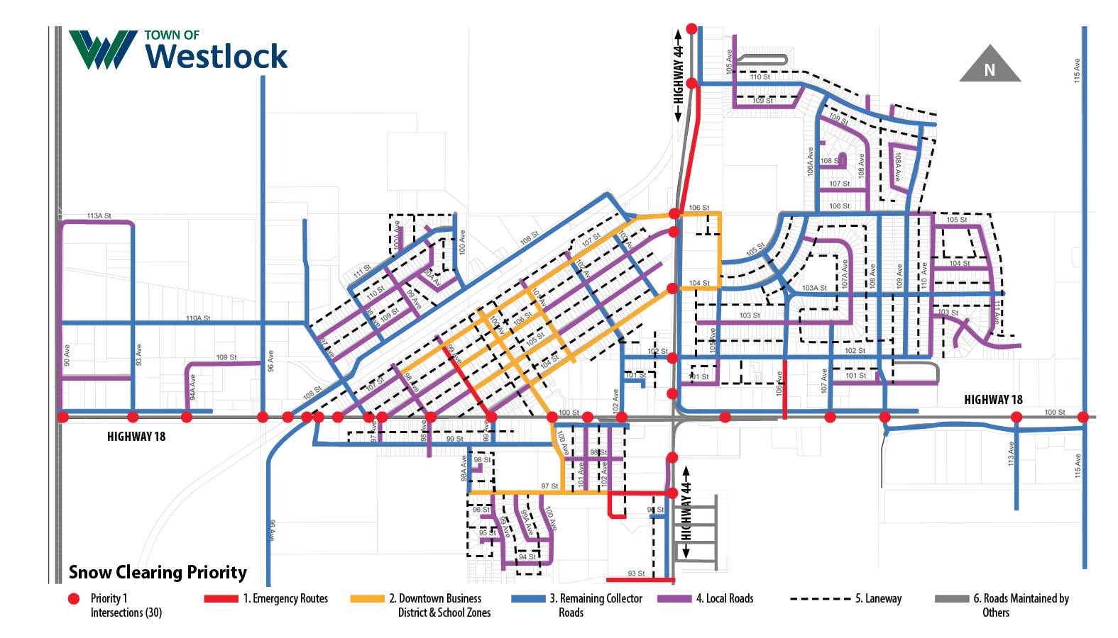 Snow Clearing Priority Map